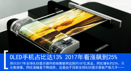 OLED手機占比達13% 2017年看漲飆到25% OLED顯示器件市場迎來爆發